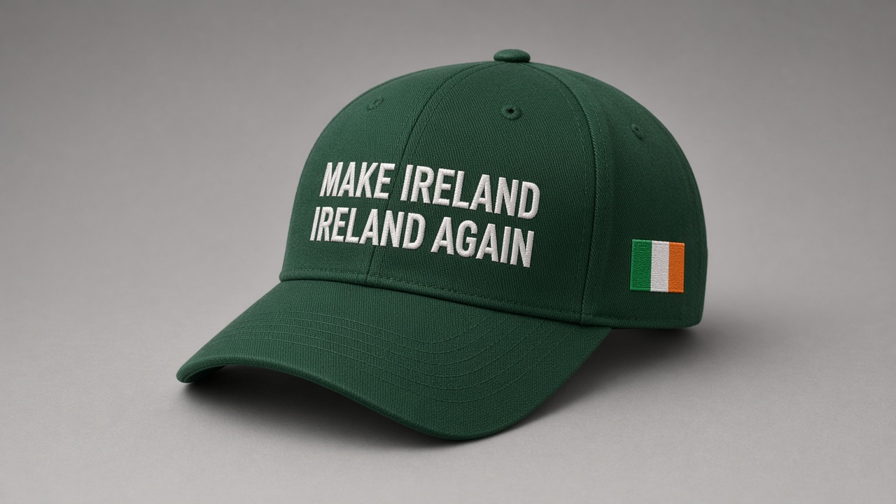 Green Make Ireland Ireland Again hat — MAKE IRELAND / IRELAND AGAIN