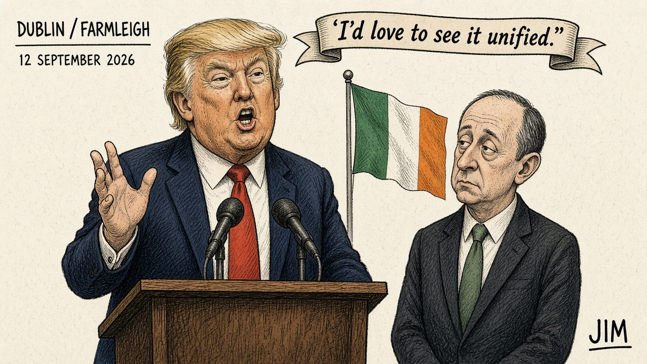 Jim cartoon — Dublin / Farmleigh 12 September 2026 — I'd love to see it unified.